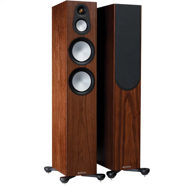 Monitor Audio Silver 300 7G 3-Way Passive Floorstanding Speakers (Pair) - Natural Walnut