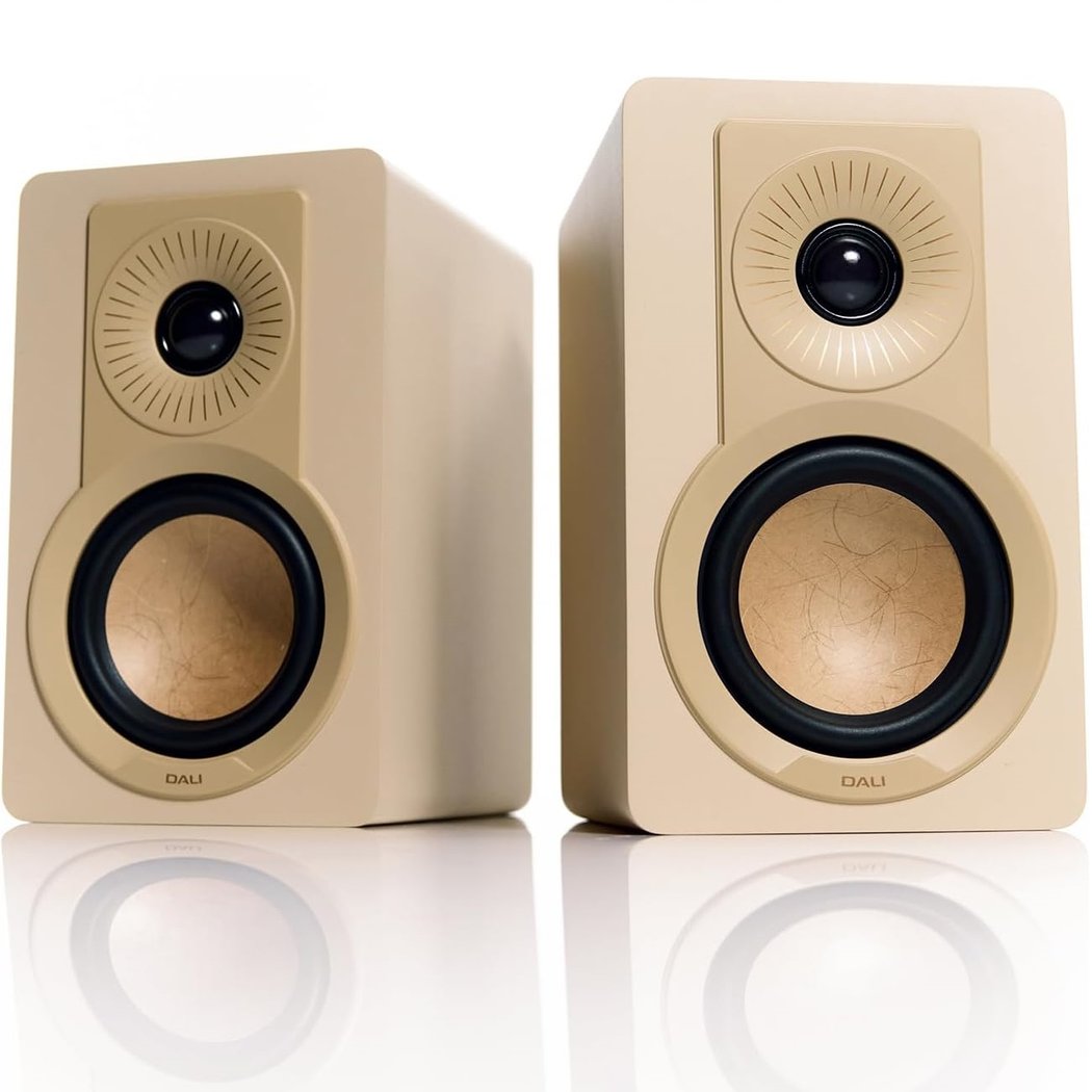 DALI KUPID 2-Way Passive Desktop Bookshelf Speakers - Caramel White