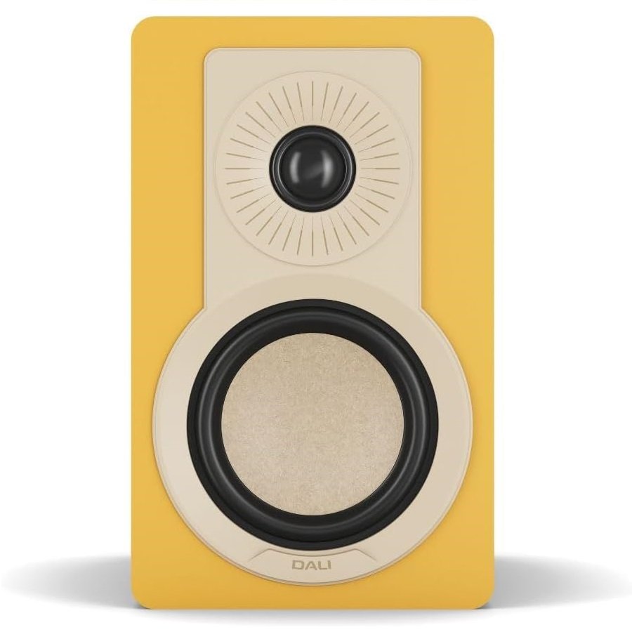 DALI KUPID 2-Way Passive Desktop Bookshelf Speakers - Golden Yellow