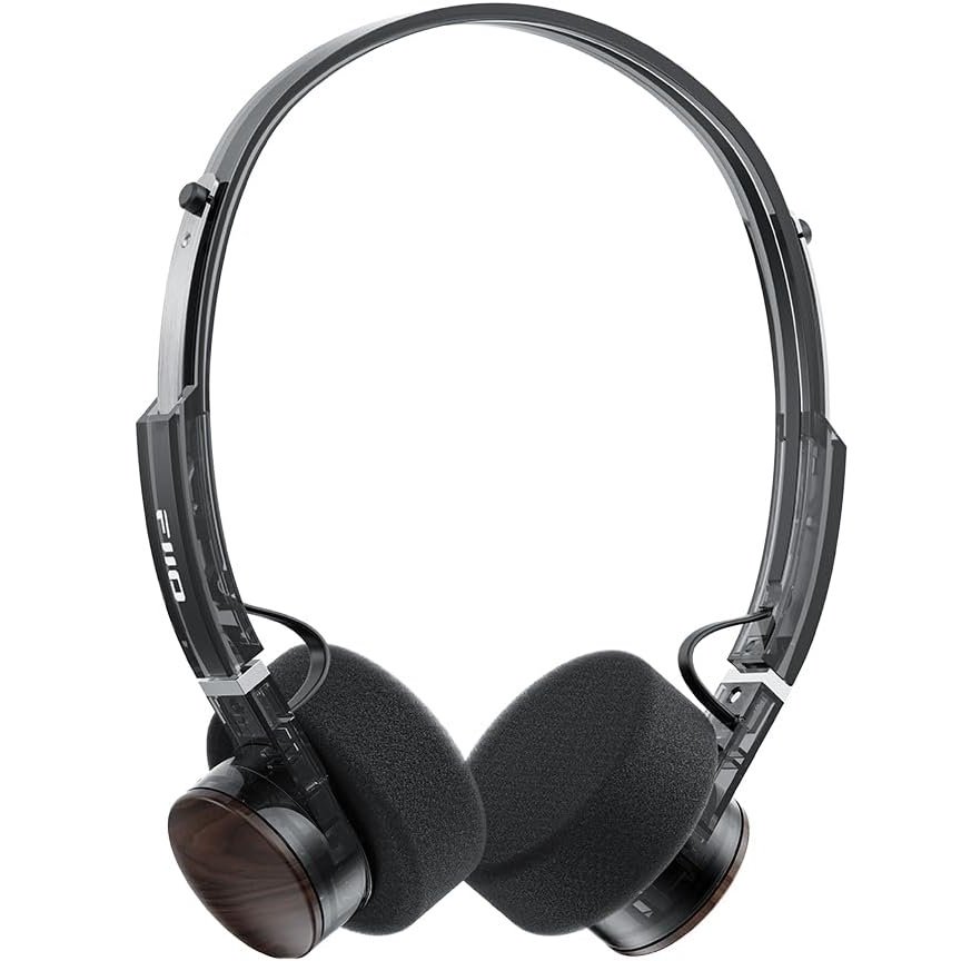 FiiO EH11 40mm Driver (1DD) Wireless Bluetooth On-Ear Headphone with mic - Transparent Black