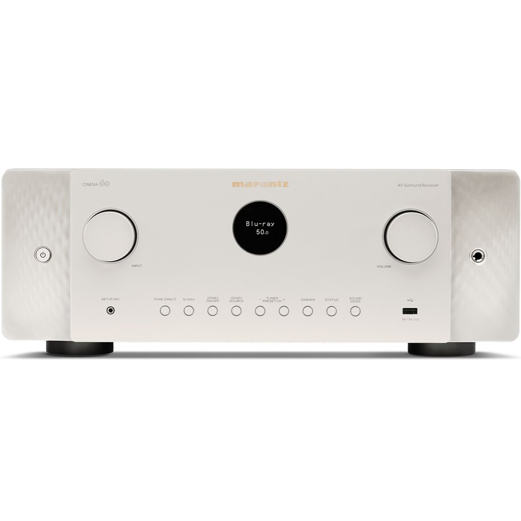 Marantz CINEMA 60 7.2 Channel 8K Hi-Fi Network AV Receiver (with Dolby Atmos, DTS:X) - Silver Gold