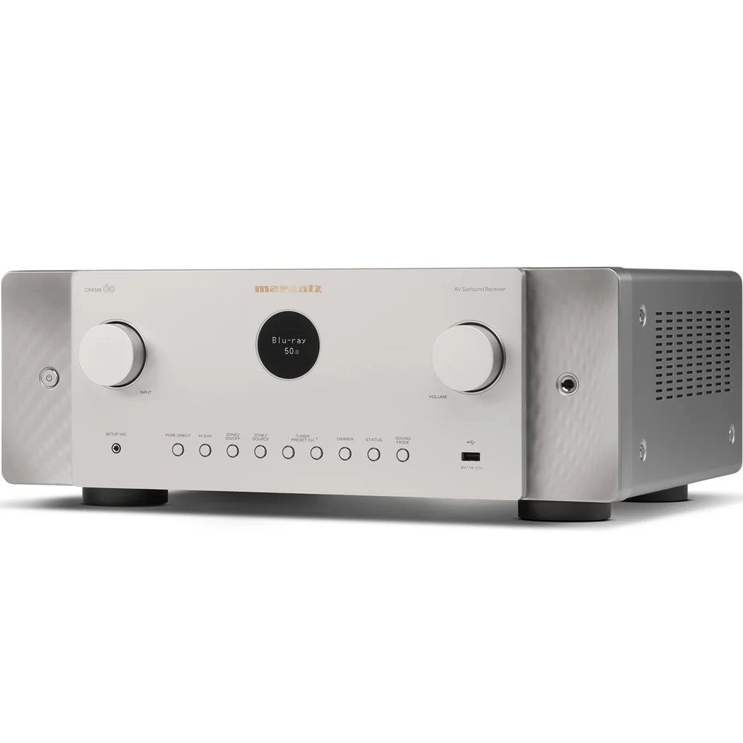 Marantz CINEMA 60 7.2 Channel 8K Hi-Fi Network AV Receiver (with Dolby Atmos, DTS:X) - Silver Gold