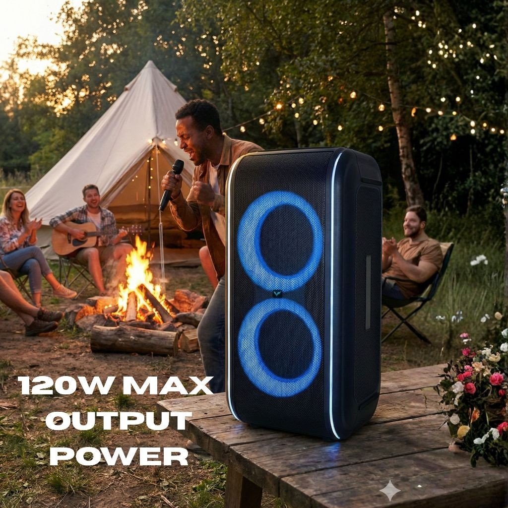 Vinnfier Tango 610 WMB Wireless Bluetooth Portable Speaker & Dual Wireless Handheld Microphones