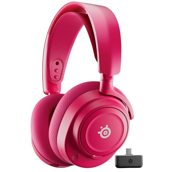 SteelSeries Arctis Nova 7 Wireless Gen 2 Wired/Wireless Bluetooth+2.4GHz Over-Ear Gaming Headset with Mic - Magenta