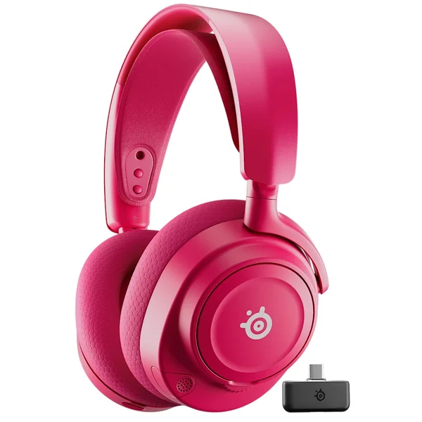 SteelSeries Arctis Nova 7P Wireless Gen 2 Wired/Wireless Bluetooth+2.4GHz Over-Ear Gaming Headset with Mic - Magenta