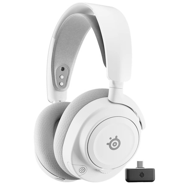 SteelSeries Arctis Nova 7 Wireless Gen 2 Wired/Wireless Bluetooth+2.4GHz Over-Ear Gaming Headset with Mic - White