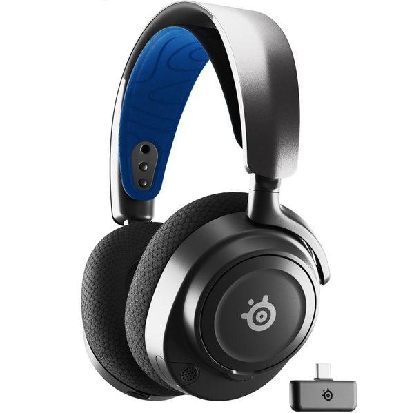 SteelSeries Arctis Nova 7P Wireless Gen 2 Wired/Wireless Bluetooth+2.4GHz Over-Ear Gaming Headset with Mic - Black