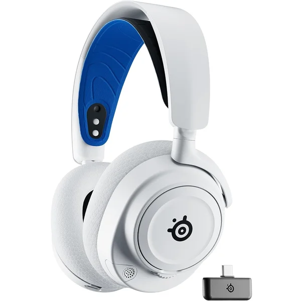 SteelSeries Arctis Nova 7P Wireless Gen 2 Wired/Wireless Bluetooth+2.4GHz Over-Ear Gaming Headset with Mic - White