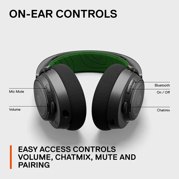 SteelSeries Arctis Nova 7X Wireless Gen 2 Wired/Wireless Bluetooth+2.4GHz Over-Ear Gaming Headset with Mic - Black