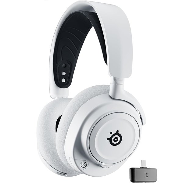 SteelSeries Arctis Nova 7X Wireless Gen 2 Wired/Wireless Bluetooth+2.4GHz Over-Ear Gaming Headset with Mic - White