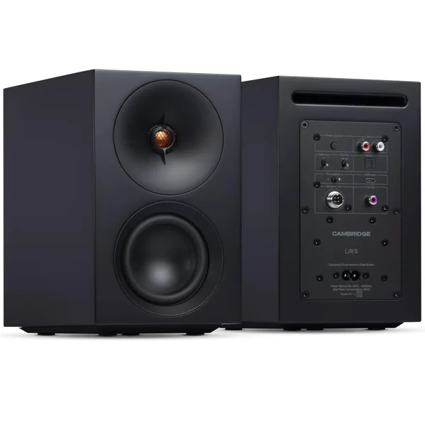 Cambridge Audio L/R S Wireless Bluetooth Desktop Bookshelf Speakers - Black