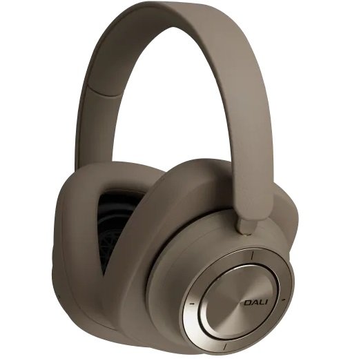 DALI IO-12 Wired/Wireless Bluetooth Noise-Cancelling Over-Ear Headphone with Mic - Mocha Grey