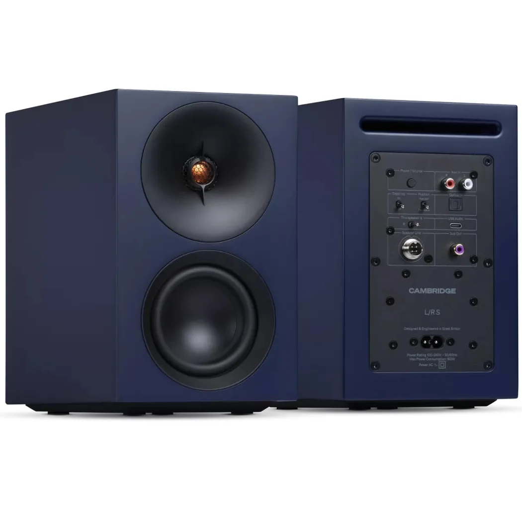 Cambridge Audio L/R S Wireless Bluetooth Desktop Bookshelf Speakers - Blue