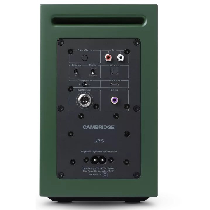 Cambridge Audio L/R S Wireless Bluetooth Desktop Bookshelf Speakers - Green
