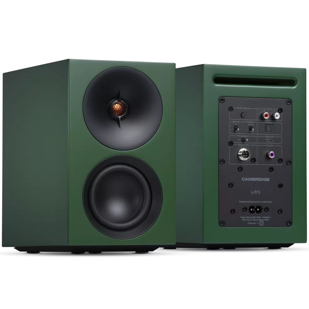 Cambridge Audio L/R S Wireless Bluetooth Desktop Bookshelf Speakers - Green