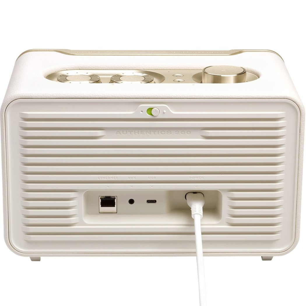 JBL Authentics 200 Multi-Room Wireless Bluetooth WiFi Network Desktop Speaker White