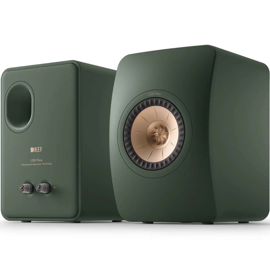 KEF LS50 Meta 2-Way Passive Desktop Bookshelf Speakers - Moss Green