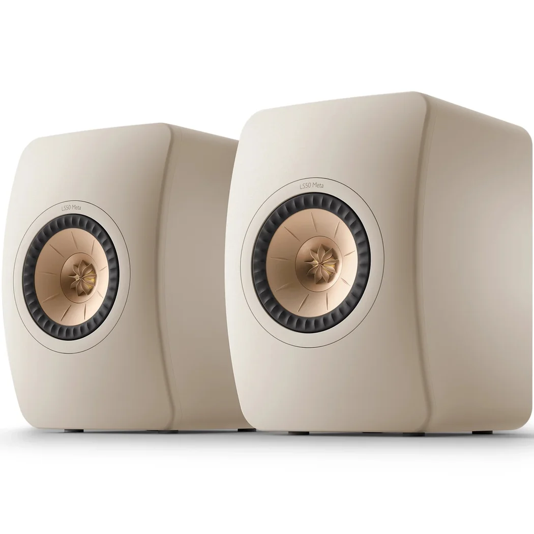 KEF LS50 Meta 2-Way Passive Desktop Bookshelf Speakers Sand Shell