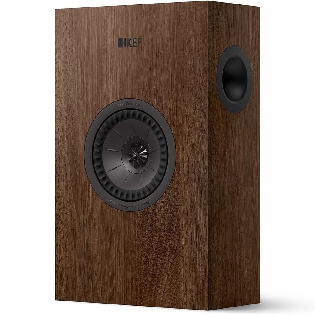 KEF Q4 Meta 2-Way Passive On-Wall Speaker - Walnut