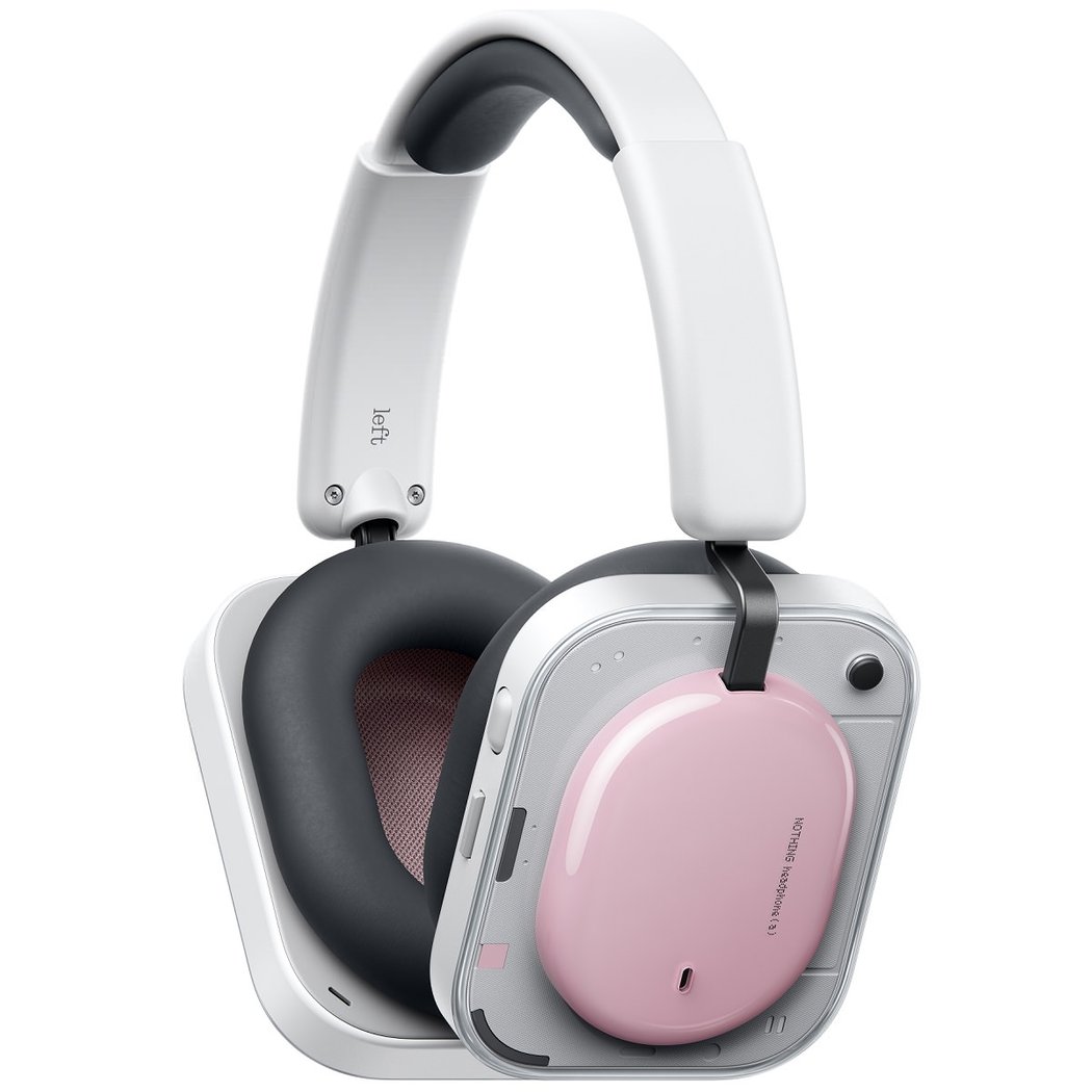 Nothing Headphone (a) Wired/Wireless Bluetooth Noise-Cancelling Over-Ear Headphone with Mic -  Pink