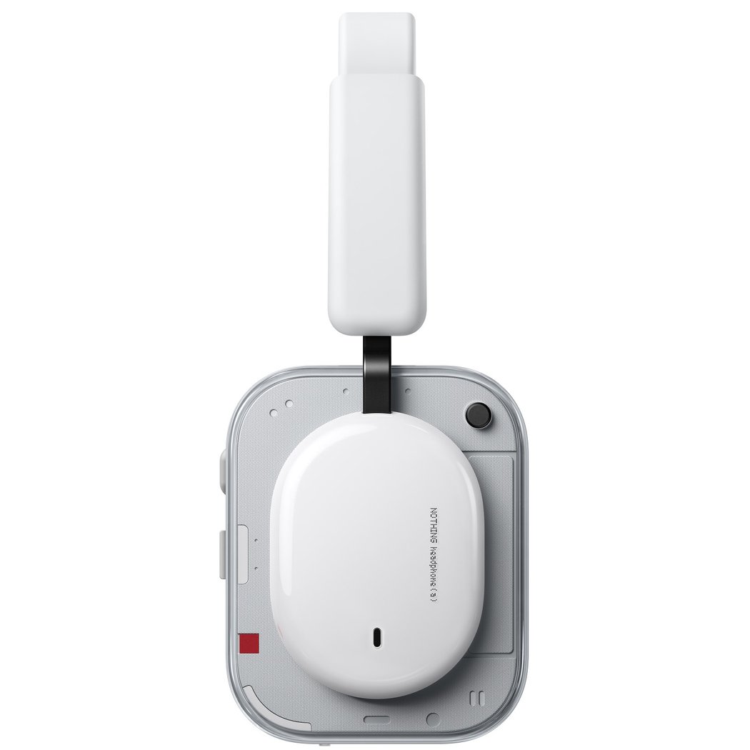 Nothing Headphone (a) Wired/Wireless Bluetooth Noise-Cancelling Over-Ear Headphone with Mic - White