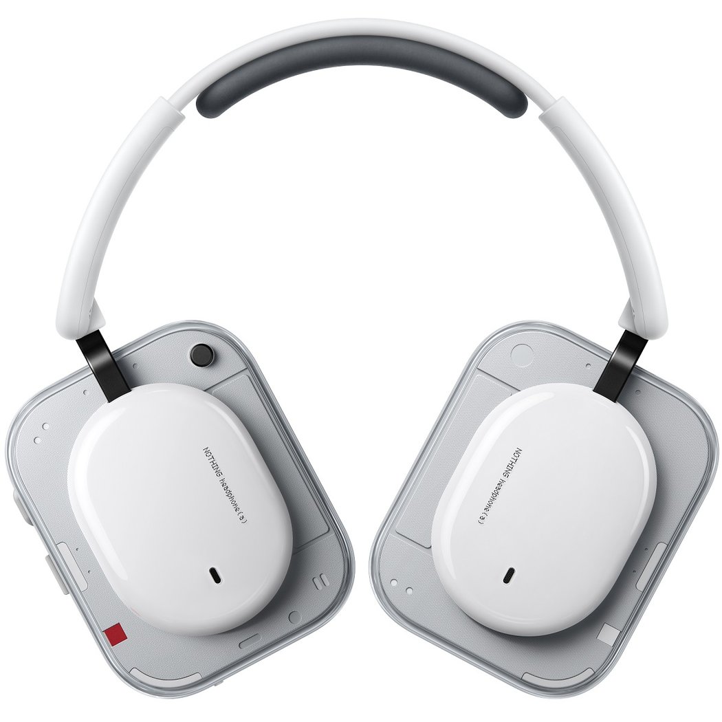 Nothing Headphone (a) Wired/Wireless Bluetooth Noise-Cancelling Over-Ear Headphone with Mic - White