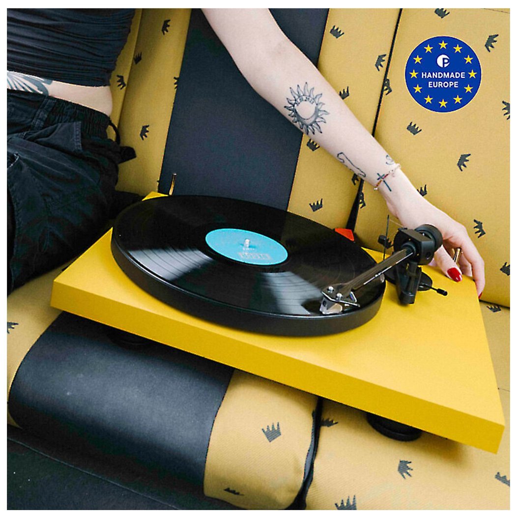 Pro-Ject Debut EVO 2 Fully Manual Belt-Drive Turntable - Satin Golden Yellow