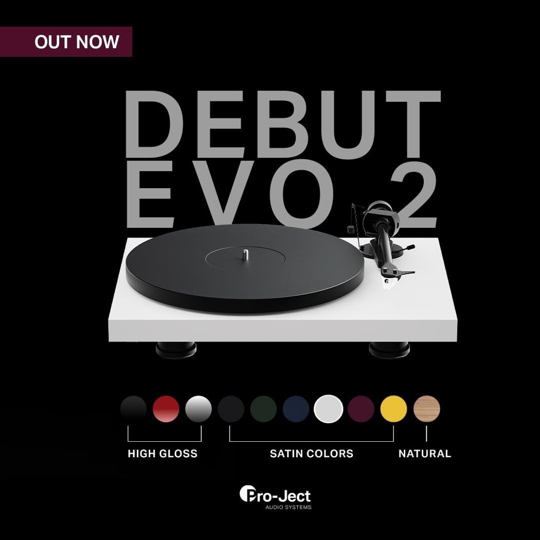 Pro-Ject Debut EVO 2 Fully Manual Belt-Drive Turntable - Satin Golden Yellow