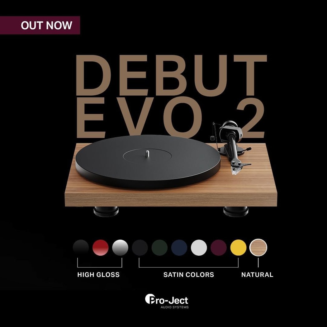 Pro-Ject Debut EVO 2 Fully Manual Belt-Drive Turntable - Walnut