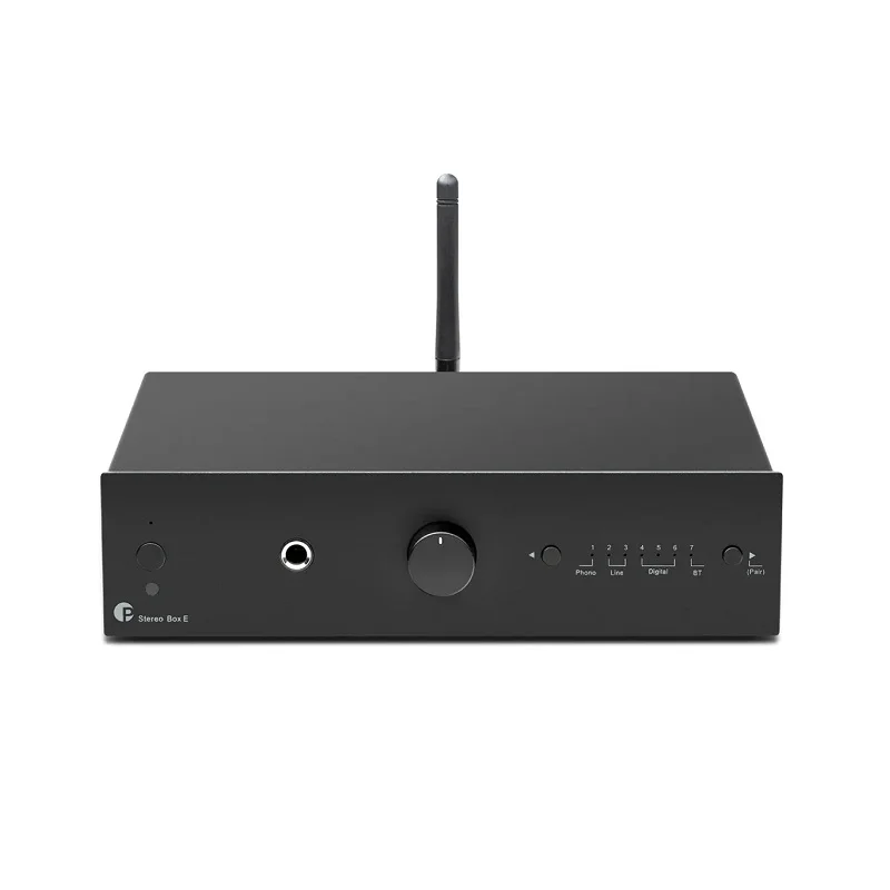 Pro-Ject Stereo Set E Phono All-In-One Analog HiFi Stereo System Bundle - Black Walnut Wood