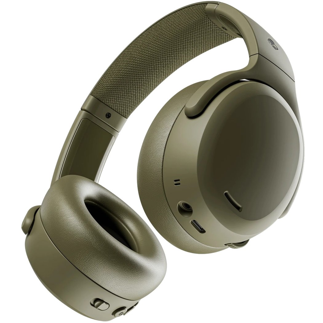 Skullcandy Crusher ANC 2 Wireless Bluetooth Noise-Cancelling Over-Ear Headphone with Mic - Drab