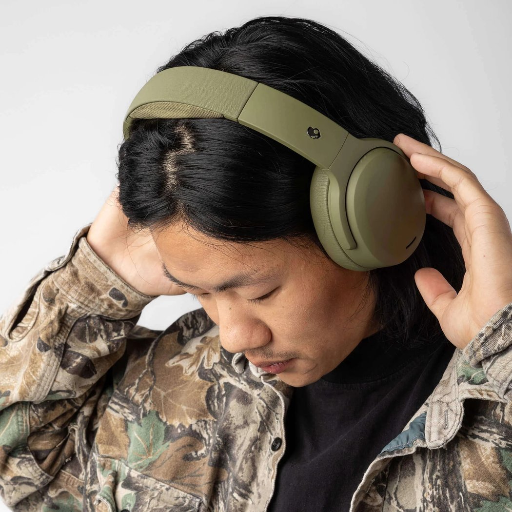 Skullcandy Crusher ANC 2 Wireless Bluetooth Noise-Cancelling Over-Ear Headphone with Mic - Drab