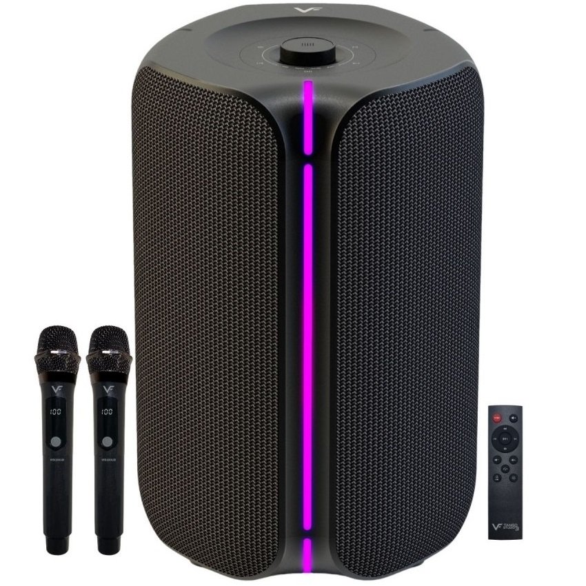 Vinnfier Tango Studio 3 Wireless Bluetooth Portable Speaker with FM Radio & Wireless Handheld Microphones