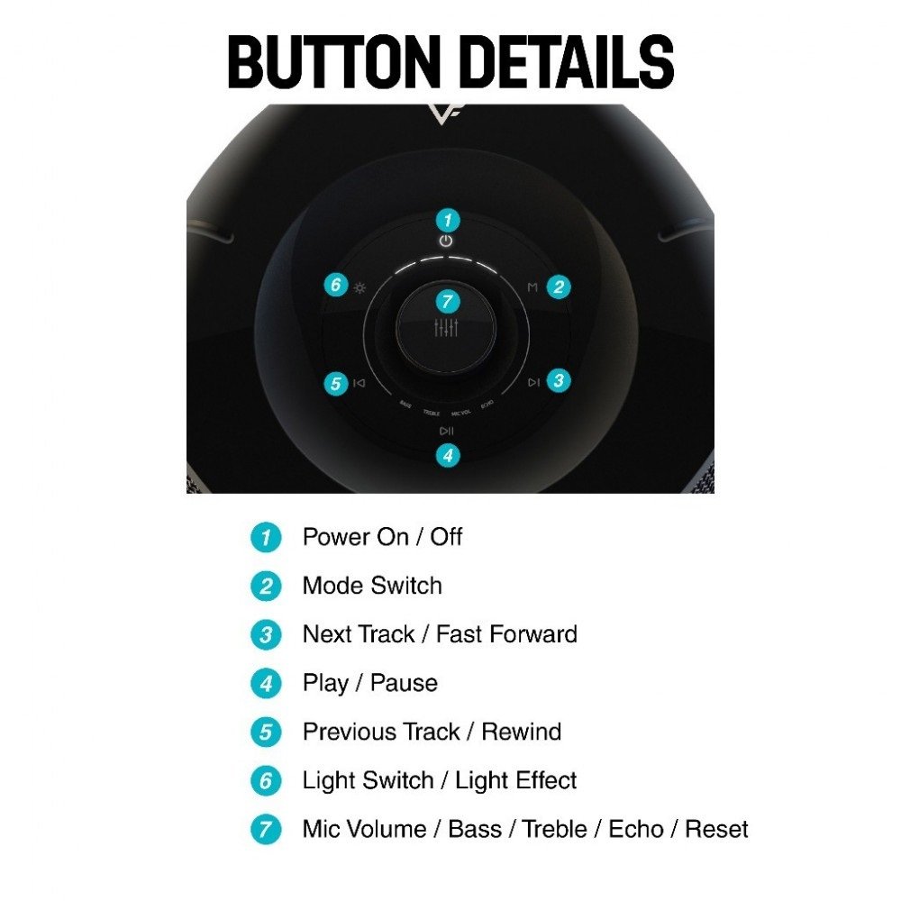 Vinnfier Tango Studio 3 Wireless Bluetooth Portable Speaker with FM Radio & Wireless Handheld Microphones