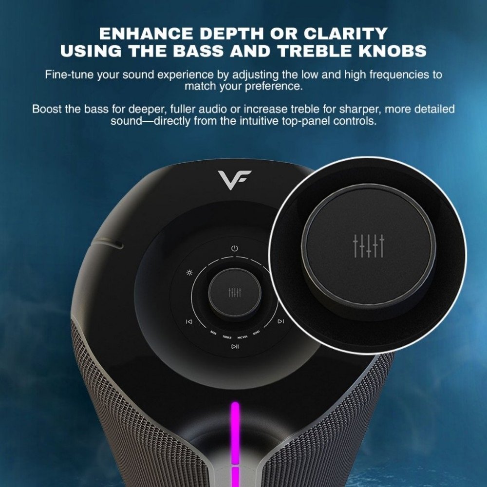 Vinnfier Tango Studio 5 Wireless Bluetooth Portable Speaker with FM Radio & Wireless Handheld Microphones