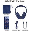BuddyPhones Cosmos Fun Wired/Wireless Bluetooth Noise-Cancelling Over-Ear Headphone with Mic for Kids - Blue