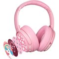 BuddyPhones Cosmos Fun Wired/Wireless Bluetooth Noise-Cancelling Over-Ear Headphone with Mic for Kids - Pink