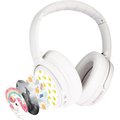BuddyPhones Cosmos Fun Wired/Wireless Bluetooth Noise-Cancelling Over-Ear Headphone with Mic for Kids - White