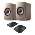 KEF LSX II + KEF P1 Bookshelf Speakers & Desk Pads Bundle