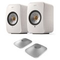 KEF LSX II + KEF P1 Bookshelf Speakers & Desk Pads Bundle