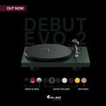 Pro-Ject Debut EVO 2 Fully Manual Belt-Drive Turntable - Satin Fir Green