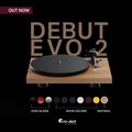Pro-Ject Debut EVO 2 Fully Manual Belt-Drive Turntable - Walnut