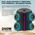 Vinnfier Tango Studio 3 Wireless Bluetooth Portable Speaker with FM Radio & Wireless Handheld Microphones
