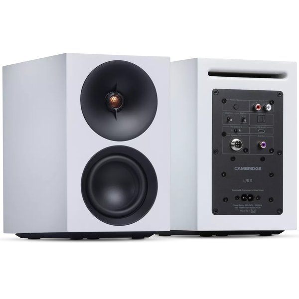 Cambridge Audio L/R S Wireless Bluetooth Desktop Bookshelf Speakers - White