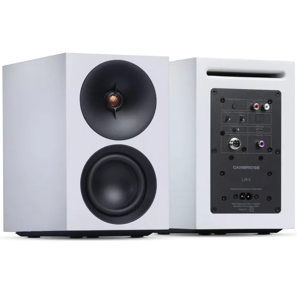 Cambridge Audio L/R S Wireless Bluetooth Desktop Bookshelf Speakers - White