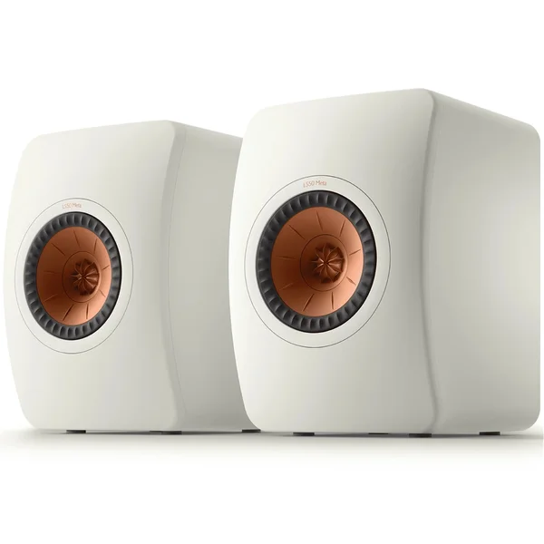 KEF LS50 Meta 2-Way Passive Desktop Bookshelf Speakers - Mineral White