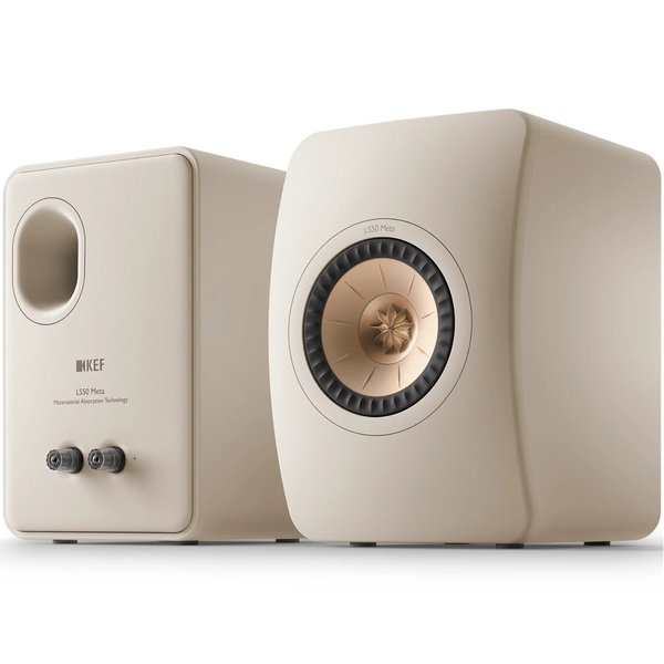 KEF LS50 Meta 2-Way Passive Desktop Bookshelf Speakers - Sand Shell