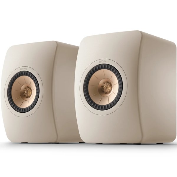 KEF LS50 Meta 2-Way Passive Desktop Bookshelf Speakers - Sand Shell