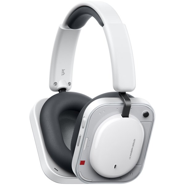 Nothing Headphone (a) Wired/Wireless Bluetooth Noise-Cancelling Over-Ear Headphone with Mic - White