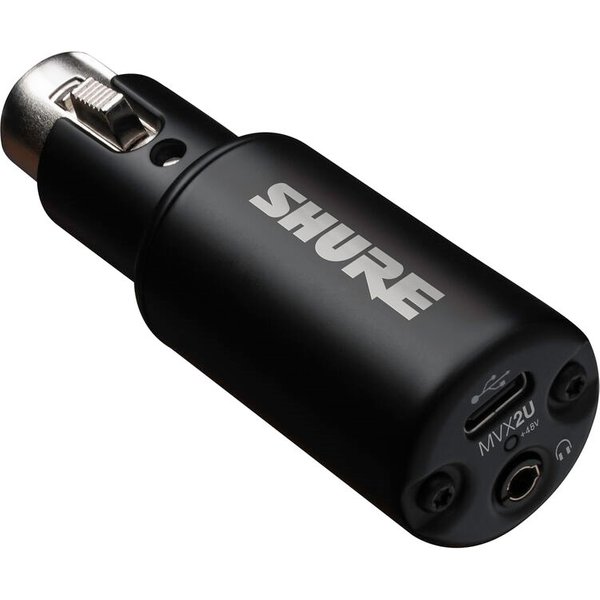 Shure MVX2U Gen 2 XLR to Type-C USB Portable Digital Audio Interface with Headphone Output